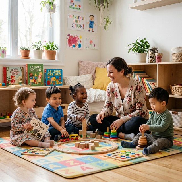 Éducatrices avec enfants